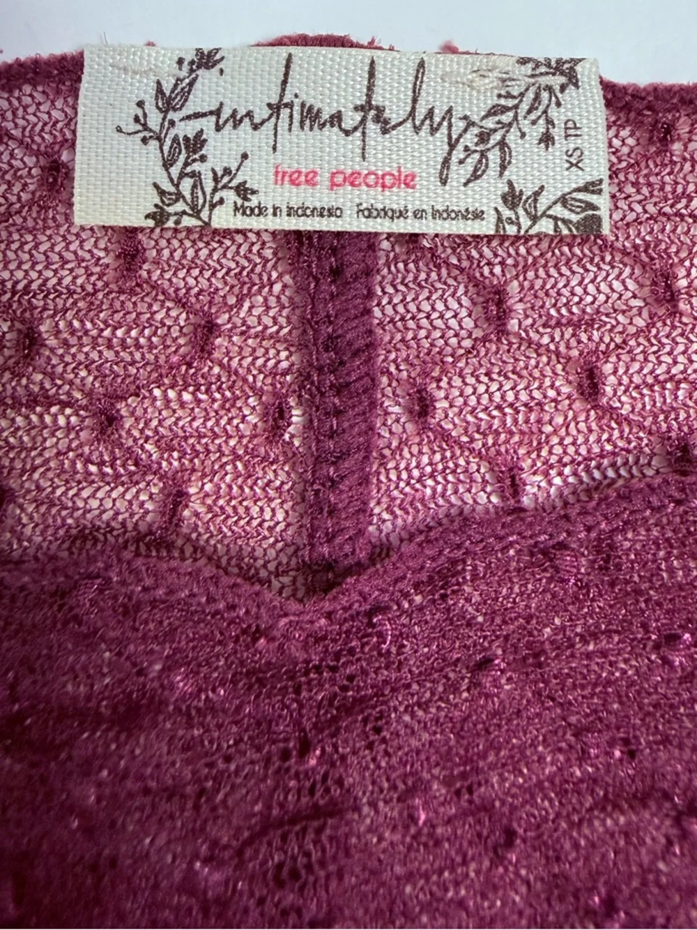 Free People Minding‎ My Own Business Mesh Top, Size XSMALL